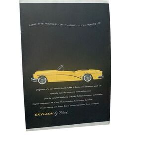 Vintage 1953 Buick Skylark Convertible Ad Advertisement